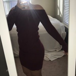 Lumière body con sweater dress